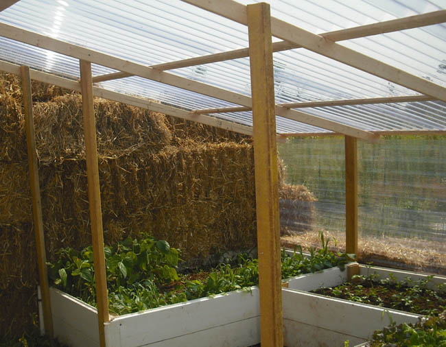 large Straw Bale Greenhouse