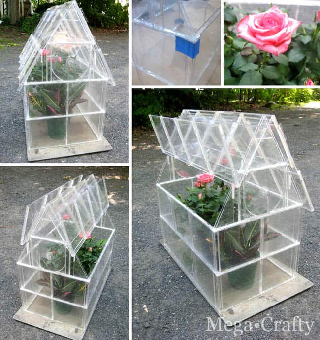 DIY-Greenhouses-with cd cases