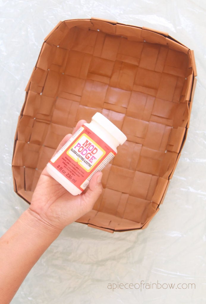 Mod Podge to create leather look on paper