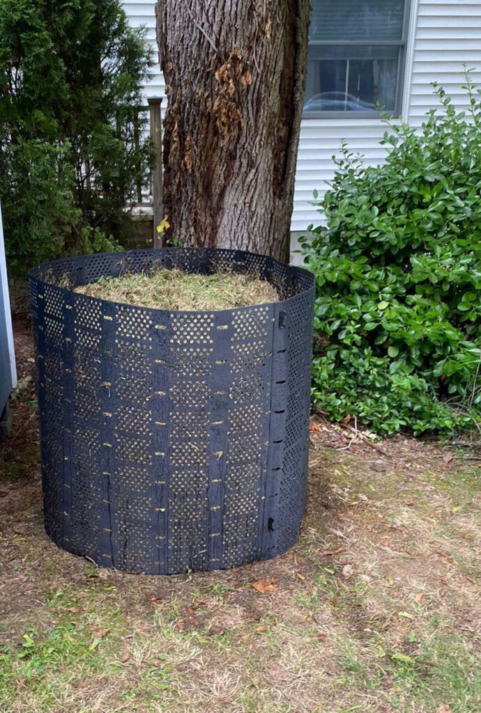 Portable mesh compost bin