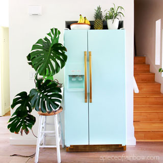 smeg fridge inspired retro fridge knock off