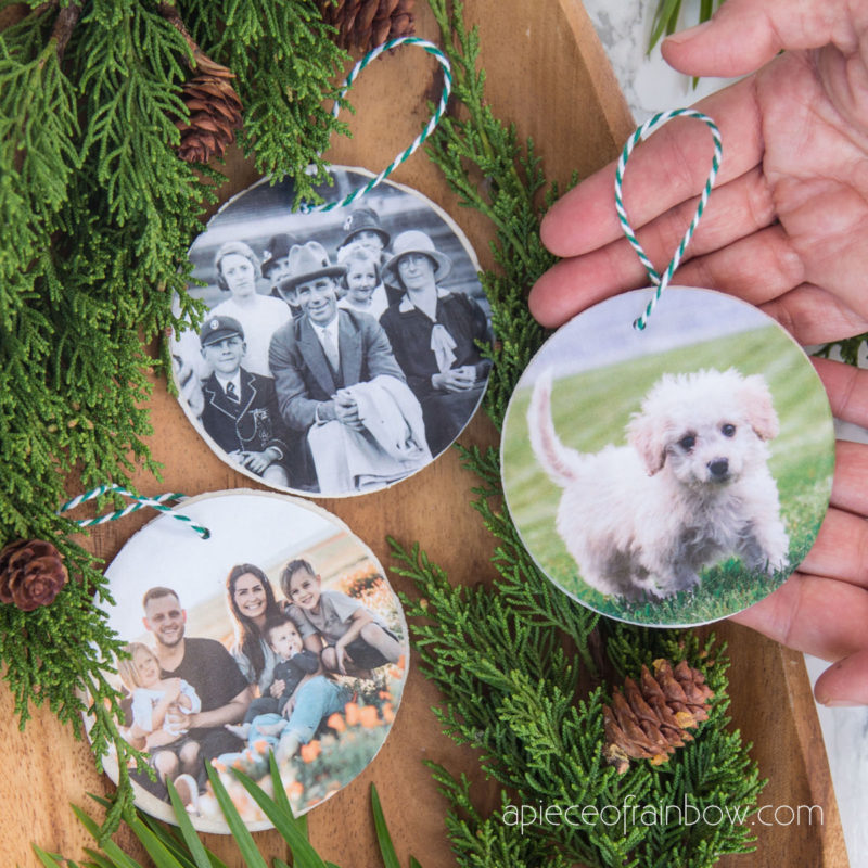 DIY salt dough photo ornaments