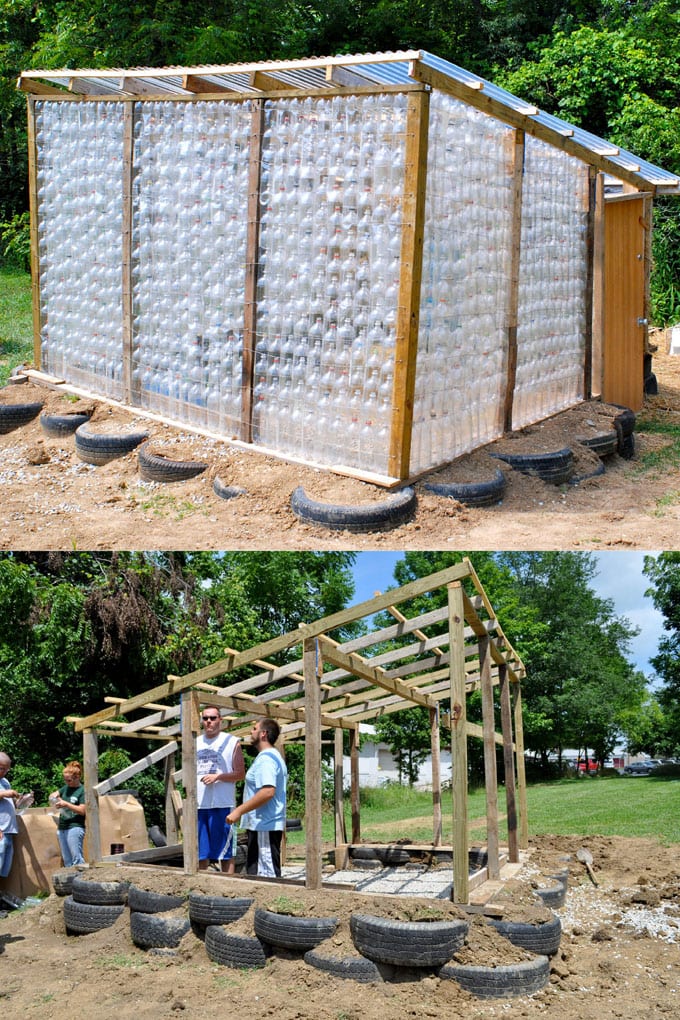 Plastic bottle greenhouse DIY ideas