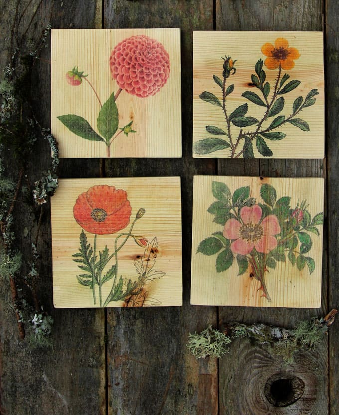 Detailed tutorial on how to transfer image to wood easily and make beautiful, one-of-a-kind printed wood wall art, home decor or gifts! - A Piece Of Rainbow