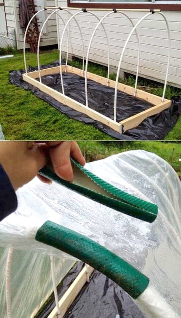 easy DIY Hoop House with PVC pipes